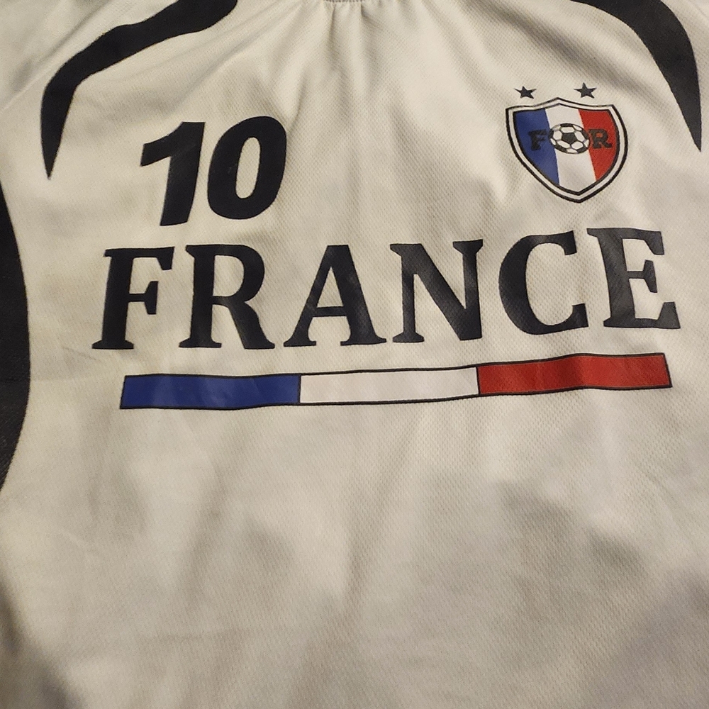 France White Soccer Team Jersey‎ Style #10 Men's Size 2XL. - Picture 2 of 5